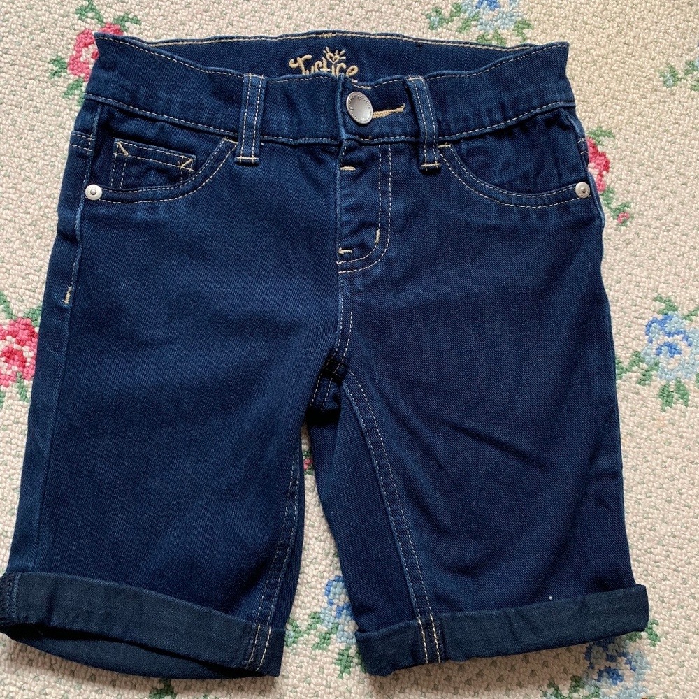 Little Girls Justice Long Denim Shorts